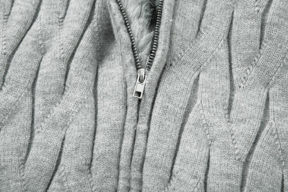 Textured Fleece | Knit Zip Jacket