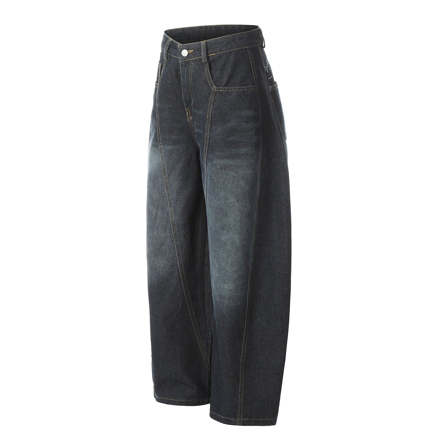 Winter Sky | Knitted Wide-Leg Denim Pants