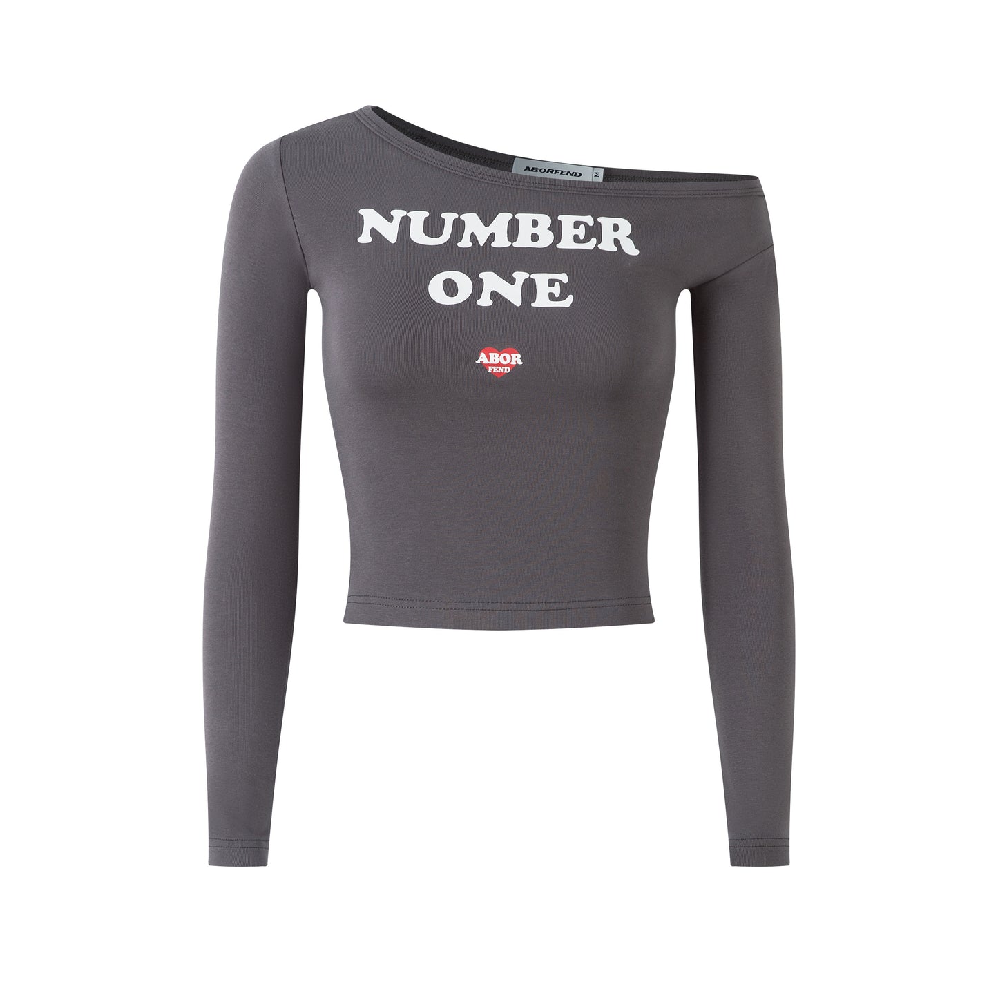 Number One | Off-Shoulder Long Sleeve Tee - Santo 