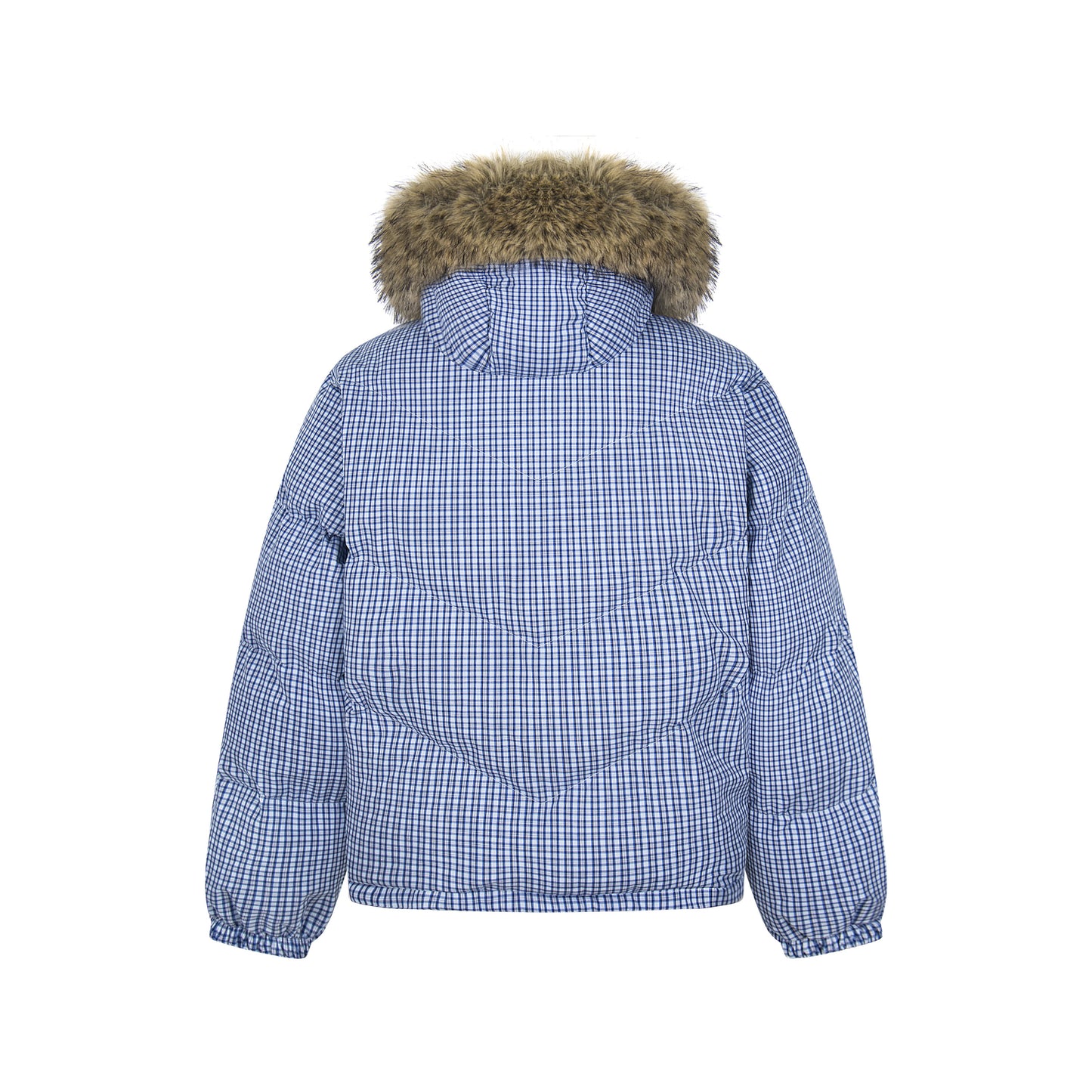 Winter Nest | Faux Fur Trimmed Plaid Puffer