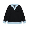 Classic Line | Contrast Collar Knit Polo Sweater
