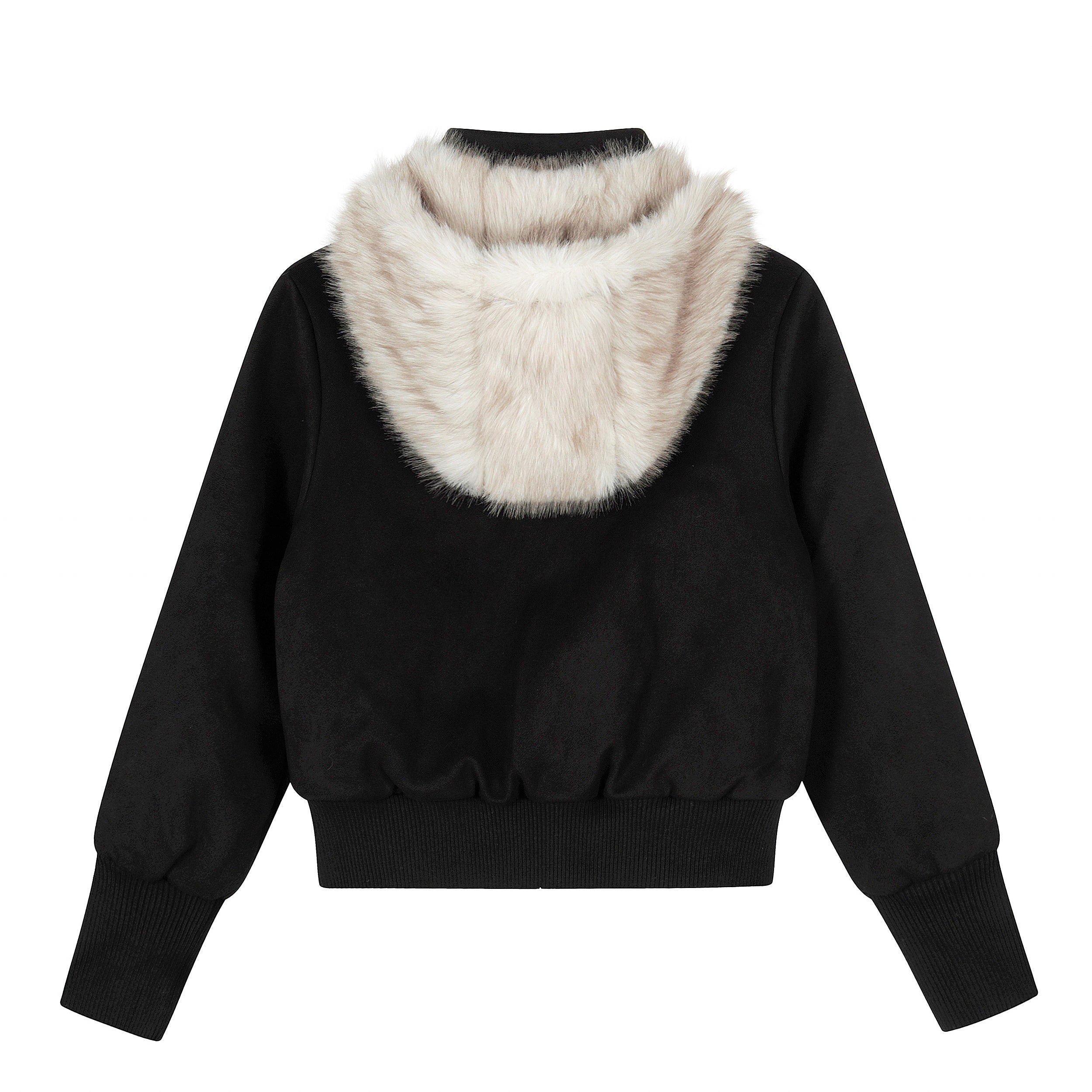 Urban Luxe | Bomber Jacket with Faux Fur Trim