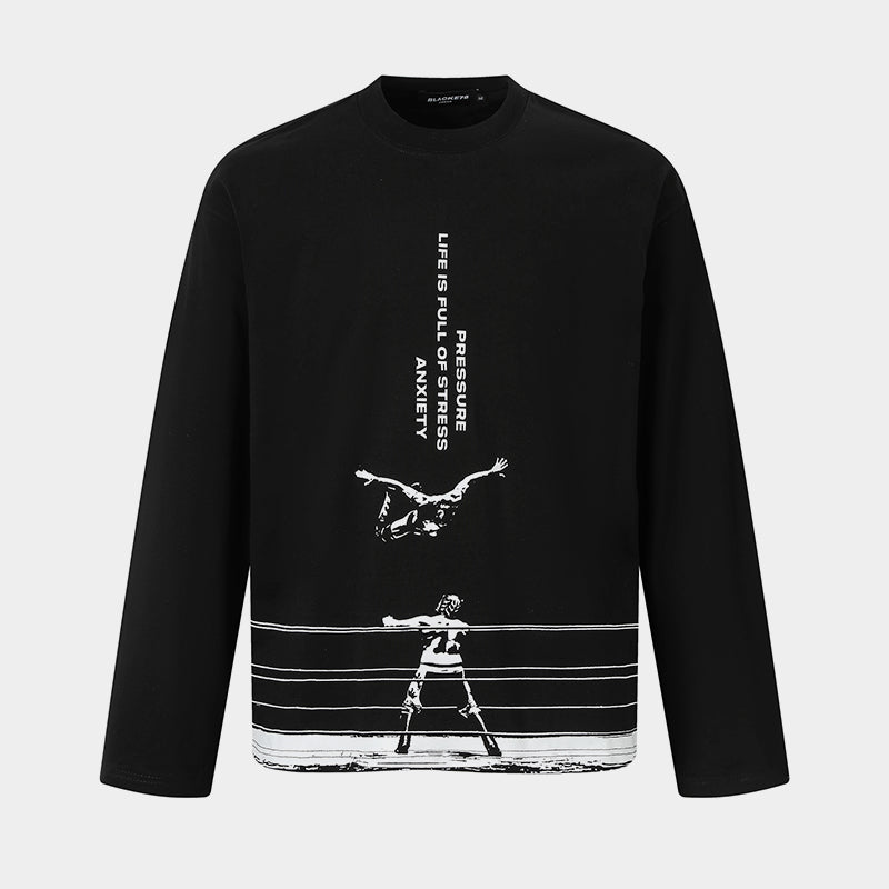 Wrestling Graphic Print | Streetwear Sweatshirt - Santo 