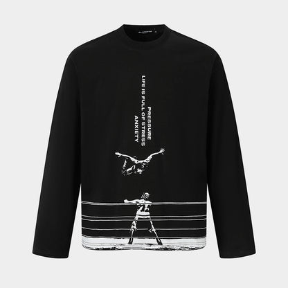 Wrestling Graphic Print | Streetwear Sweatshirt - Santo 