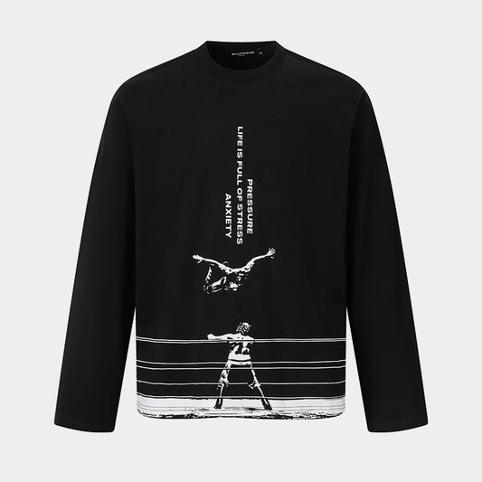 Wrestling Graphic Print | Streetwear Sweatshirt - Santo 