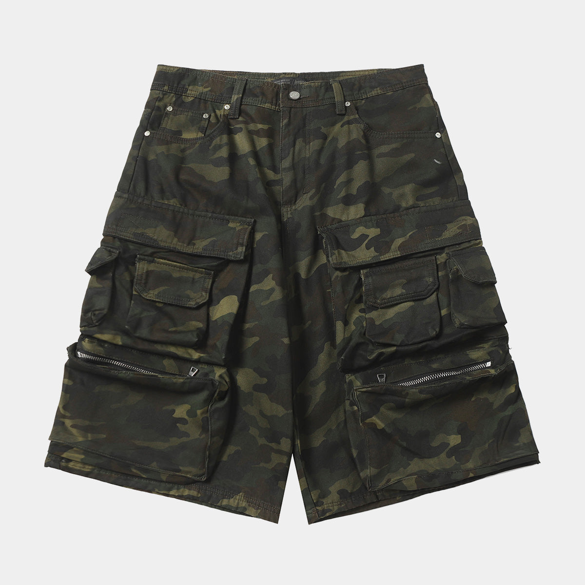Multi-Pocket | Camouflage Cargo Shorts - Santo 