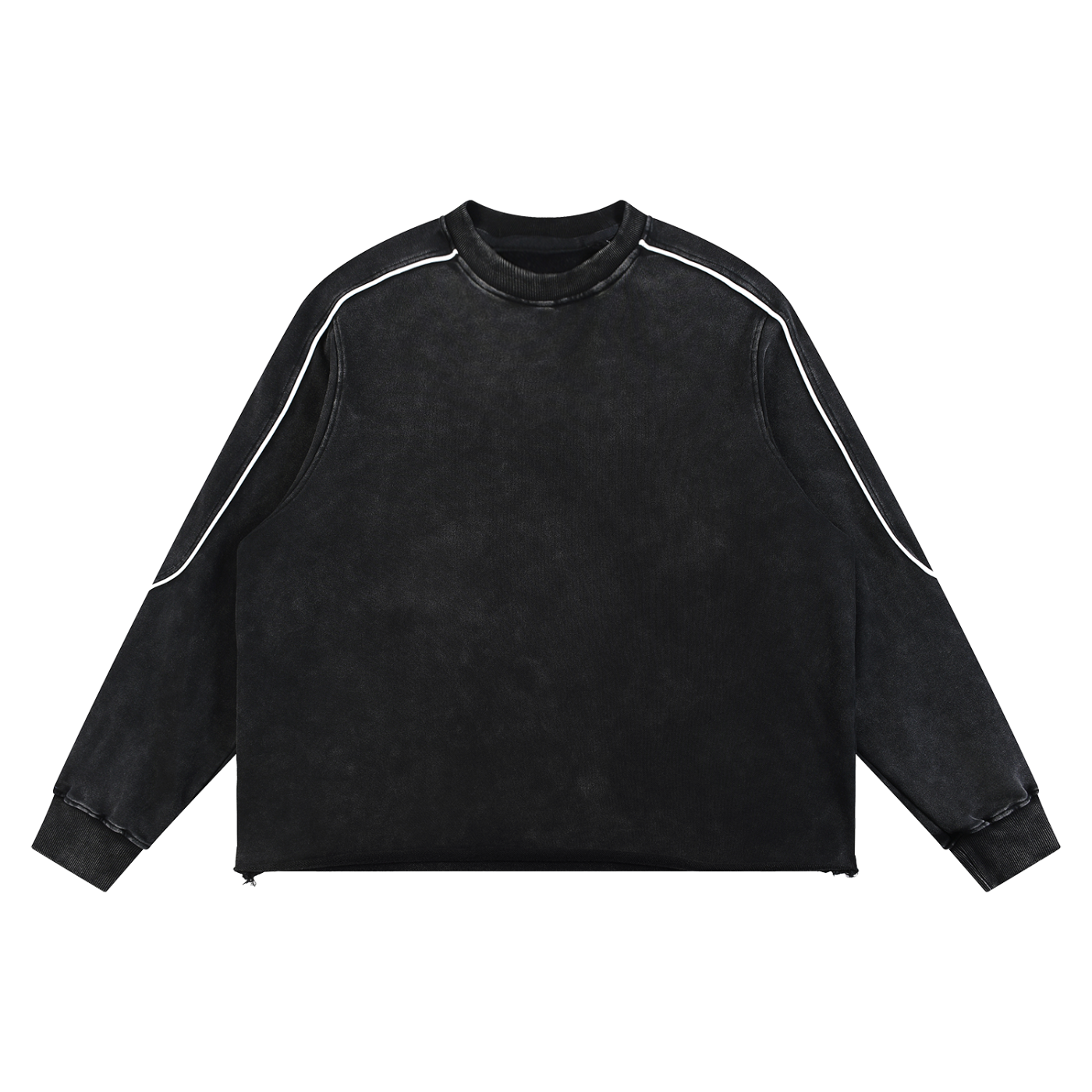 Mineral Wash Raw Hem Sweatshirt