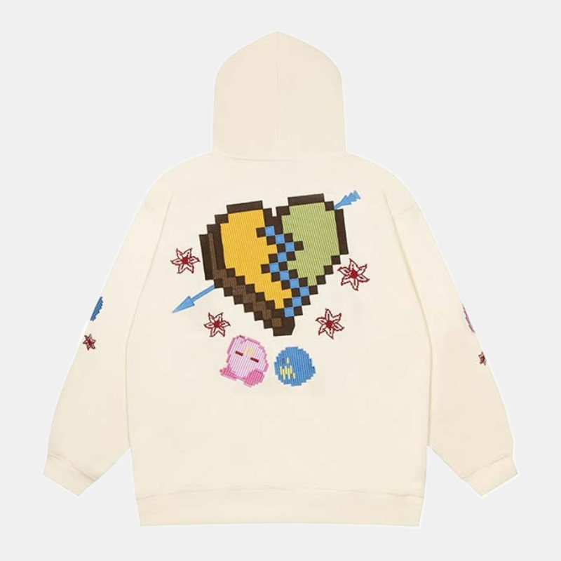 'Pixels' Zip Up Hoodie - Santo 
