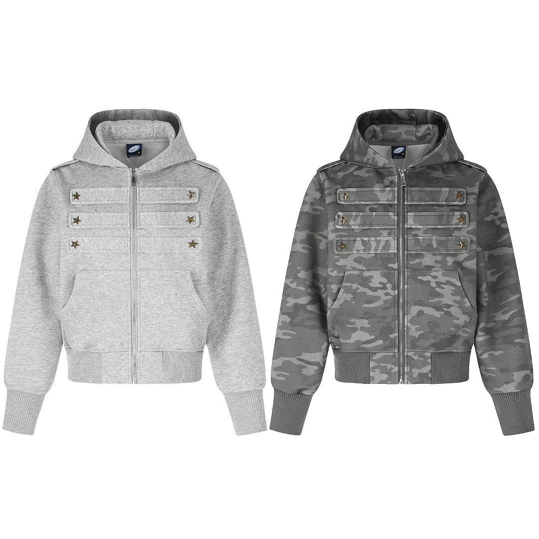 Napoleon Star Detail Zip Up Hoodie detail image 10