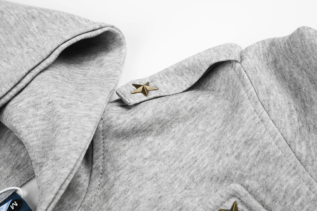 Napoleon Star Detail Zip Up Hoodie detail image 7