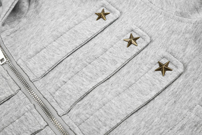 Napoleon Star Detail Zip Up Hoodie detail image 6
