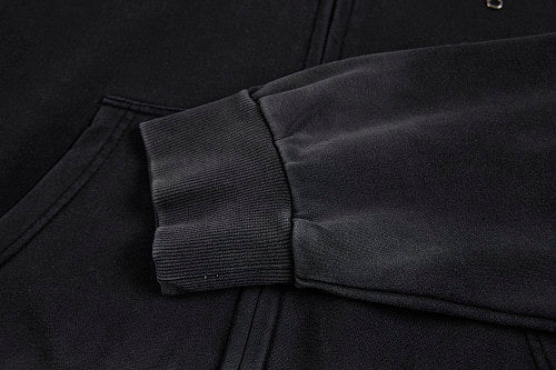 Washed Eyelet Cross Zip Up Hoodie detail image 7