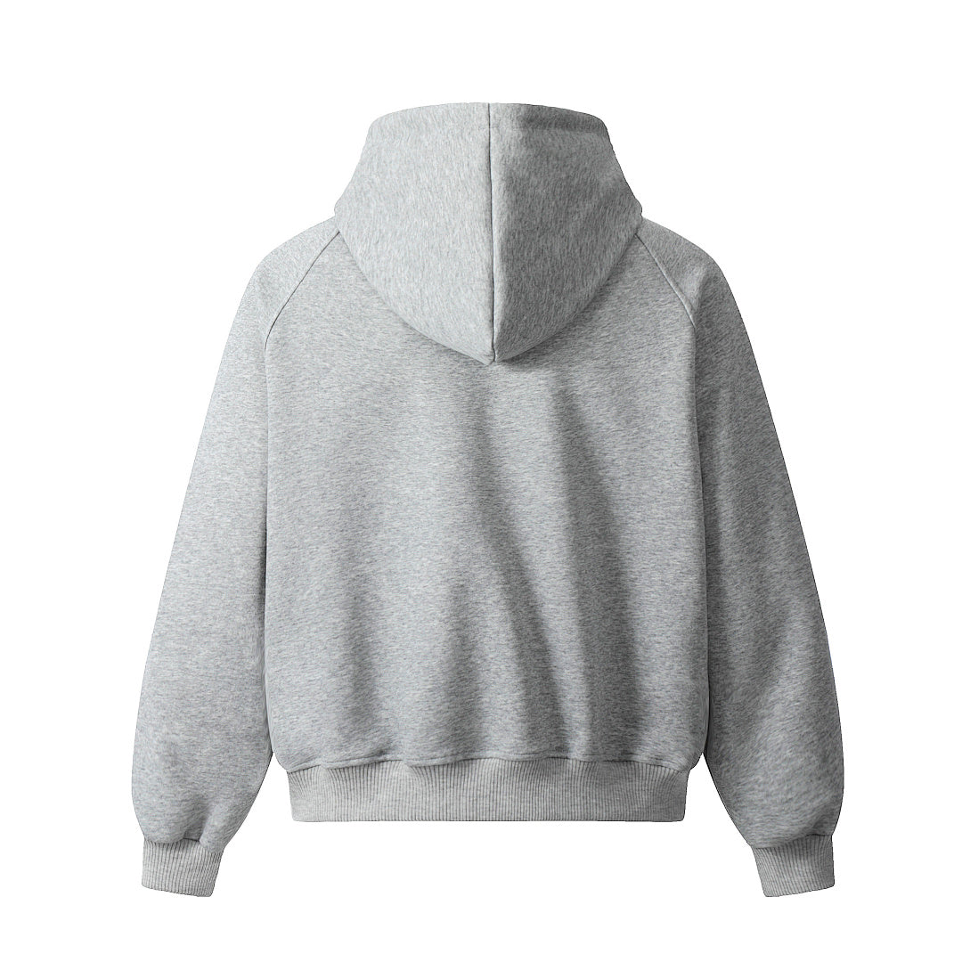 Boxy Washed Panel Zip Up Hoodie detail image 5