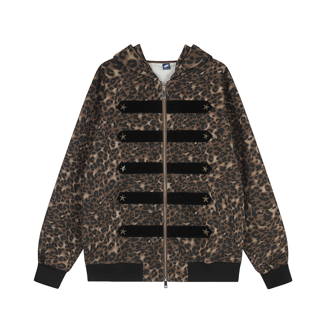 Washed Napoleon Panel Zip Up Hoodie Camo product image