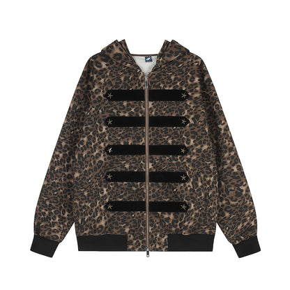 Washed Napoleon Panel Zip Up Hoodie Camo product image