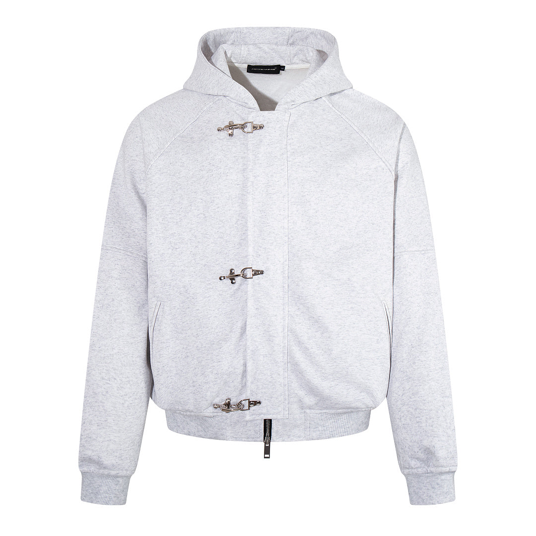 Fireman Clasp Zip Up Hoodie White product image