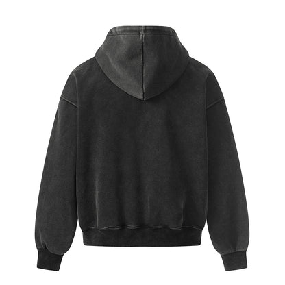 Boxy Studded Yoke Zip Up Hoodie detail image 3