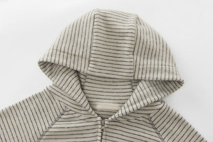 Striped Zip Up Hoodie detail image 6