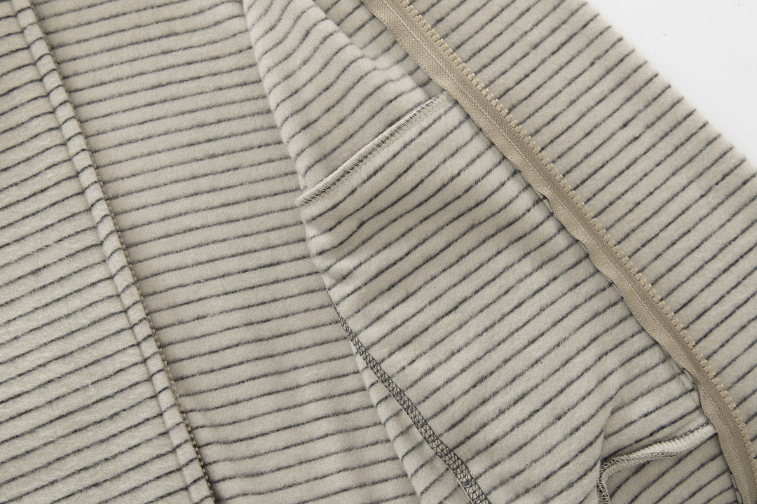 Striped Zip Up Hoodie detail image 7