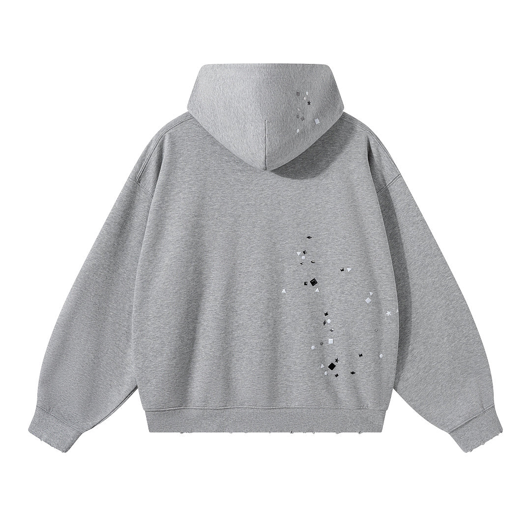 Metal Stud Detail Boxy Fit Hoodie detail image 5
