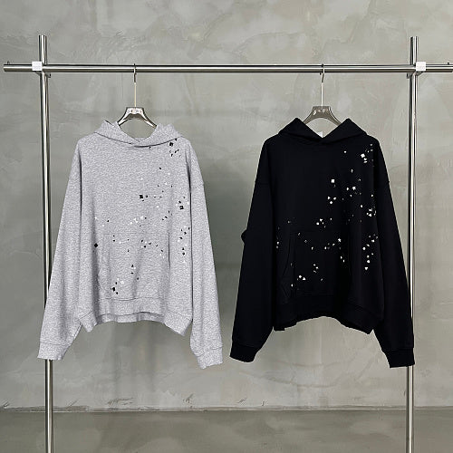Metal Stud Detail Boxy Fit Hoodie detail image 9
