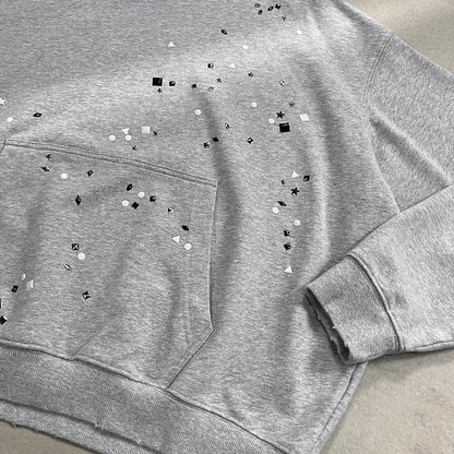 Metal Stud Detail Boxy Fit Hoodie detail image 8