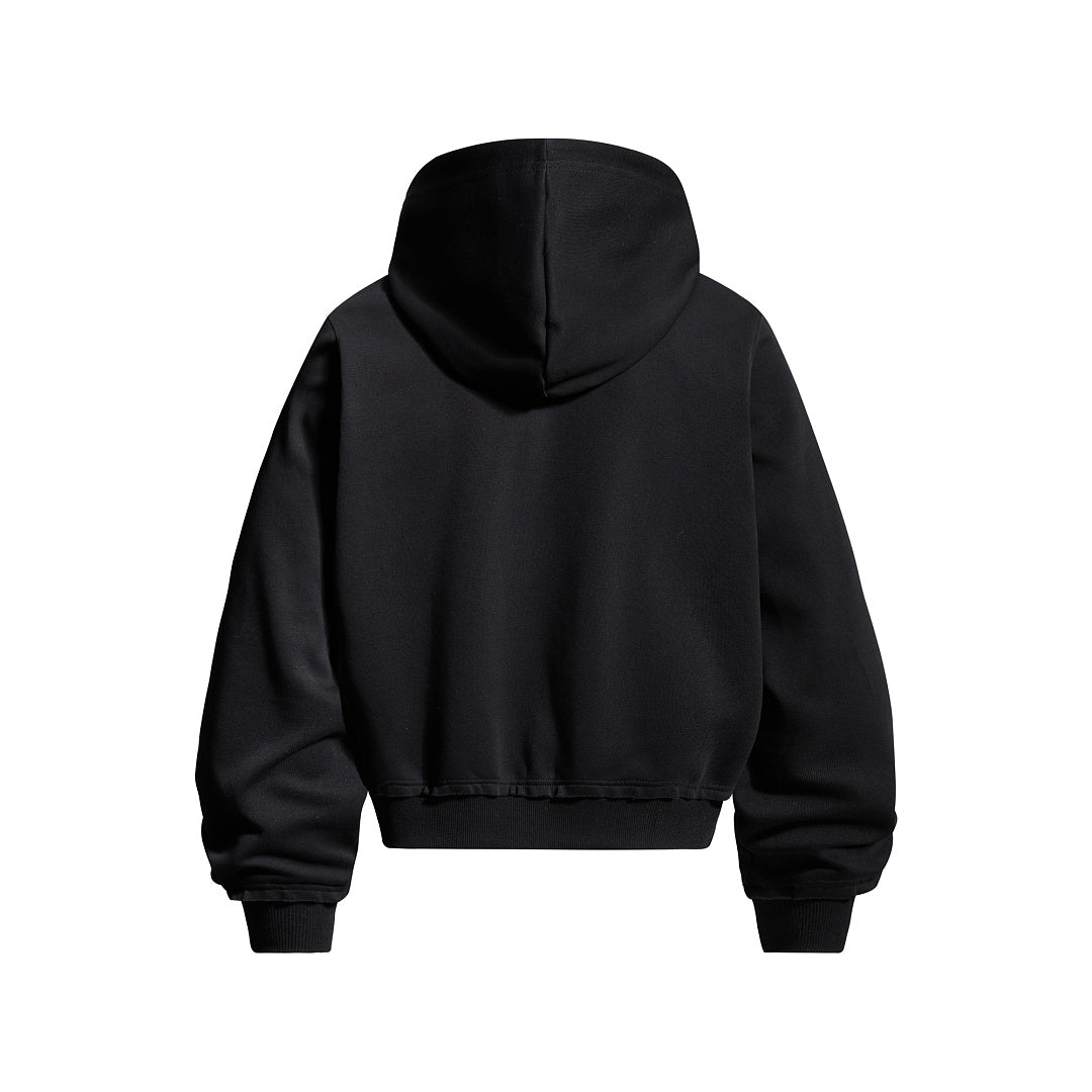 Napoleon Cord Embroidery Boxy Zip Up Hoodie detail image 3
