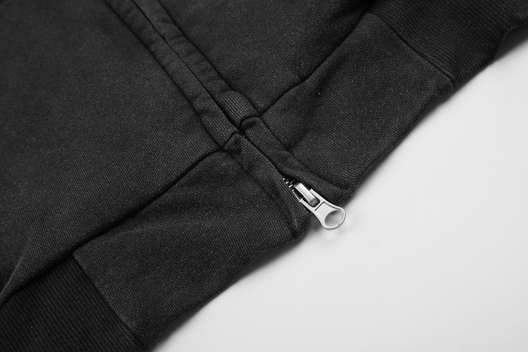 Distressed 02 Graphic Boxy Zip Up Hoodie detail image 7