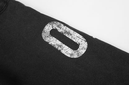 Distressed 02 Graphic Boxy Zip Up Hoodie detail image 6
