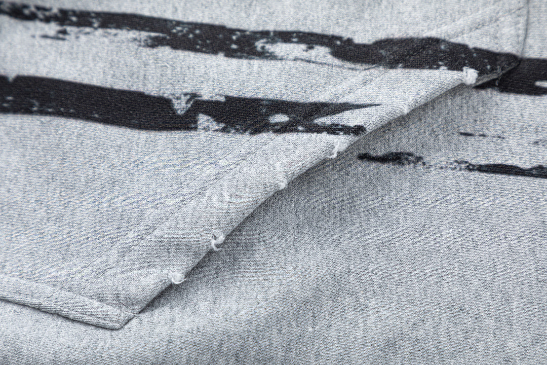 Distressed Badge Graphic Zip Up Hoodie detail image 7