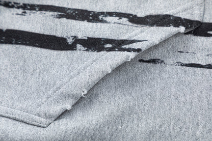 Distressed Badge Graphic Zip Up Hoodie detail image 7