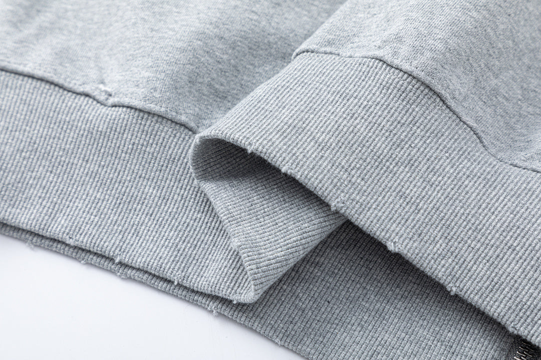 Distressed Badge Graphic Zip Up Hoodie detail image 9