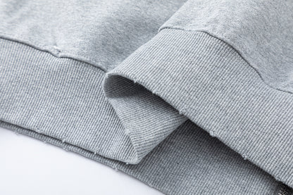 Distressed Badge Graphic Zip Up Hoodie detail image 9