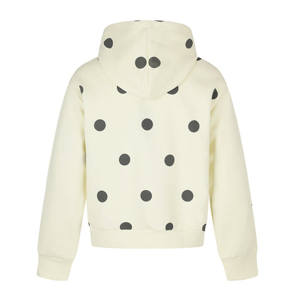 Polka Dot Cross Applique Zip Up Hoodie detail image 7