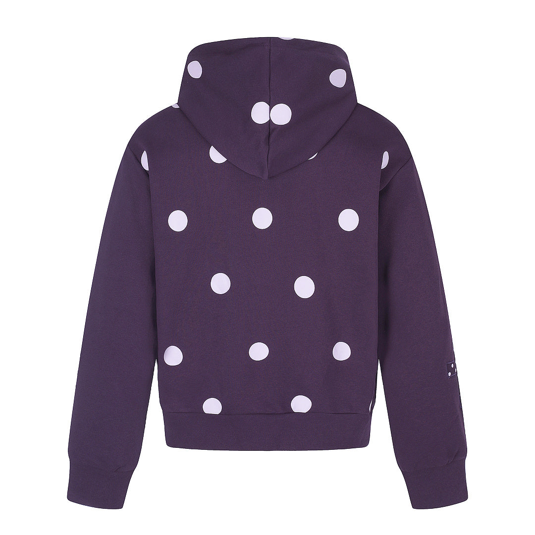 Polka Dot Cross Applique Zip Up Hoodie detail image 5