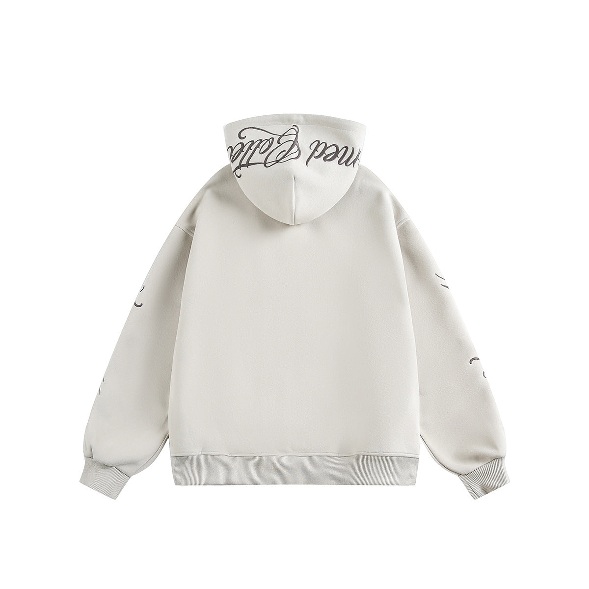 Script Embroidery Zip Up Hoodie detail image 7