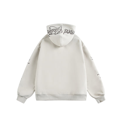 Script Embroidery Zip Up Hoodie detail image 7