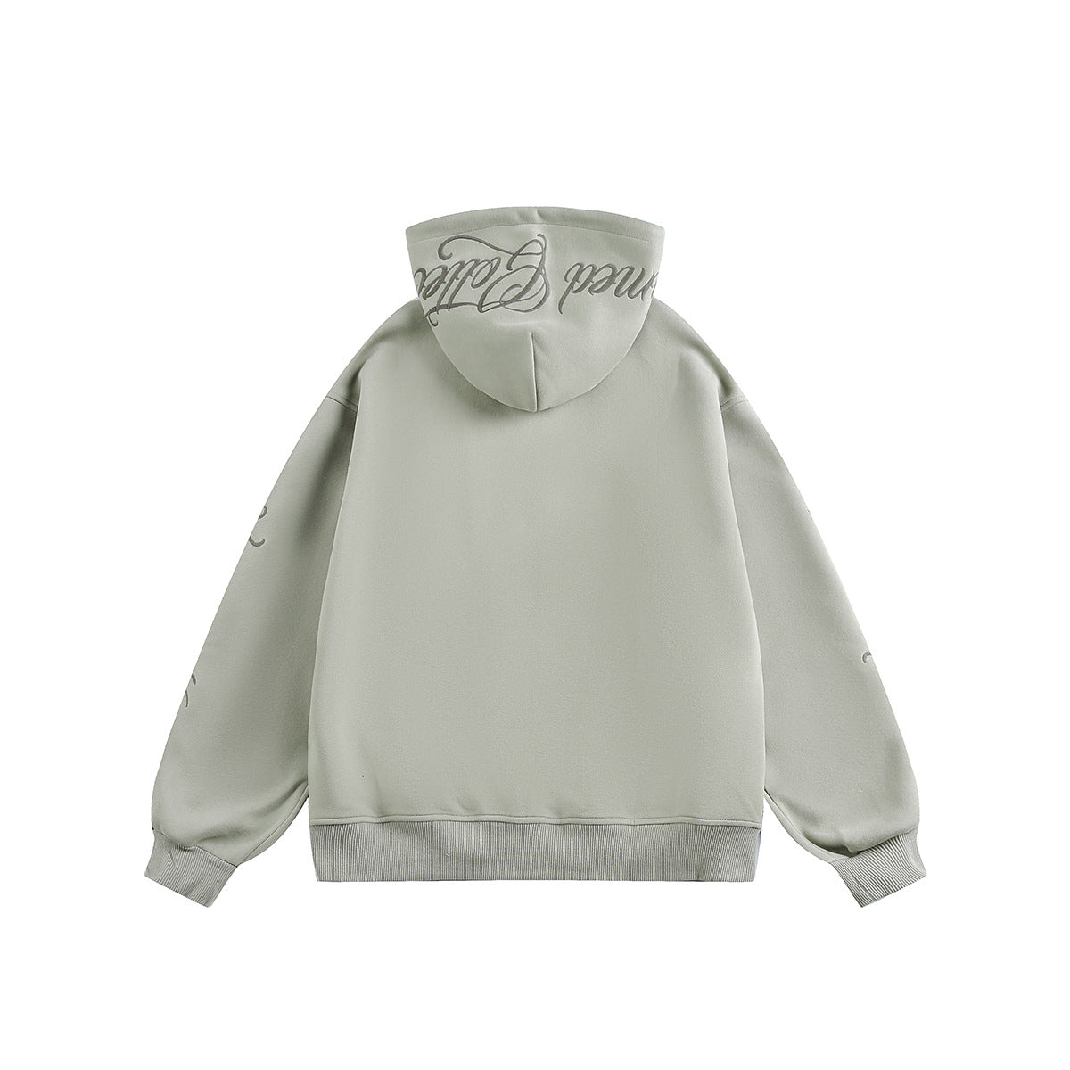 Script Embroidery Zip Up Hoodie detail image 5