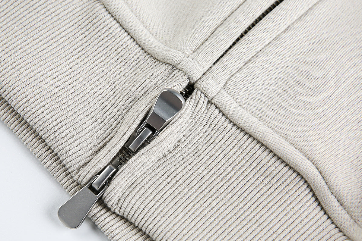 Script Embroidery Zip Up Hoodie detail image 10