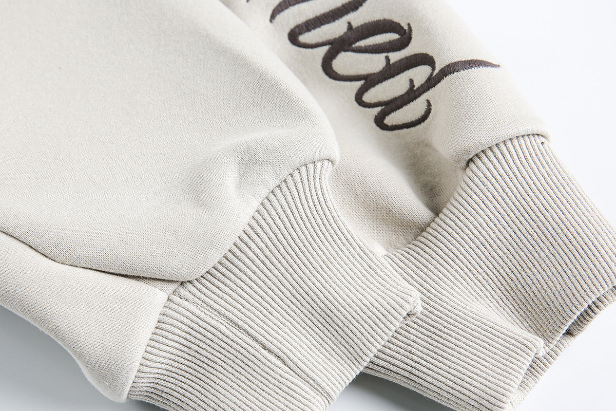 Script Embroidery Zip Up Hoodie detail image 11
