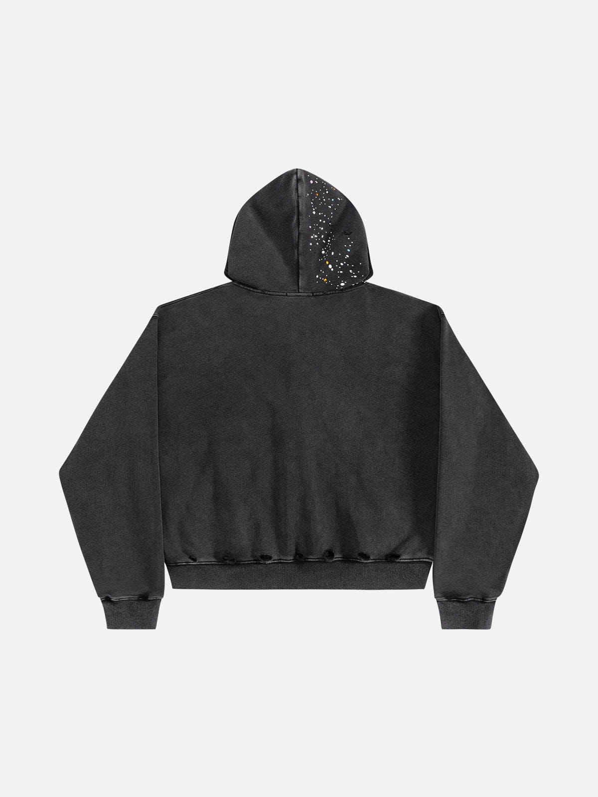 Rhinestone Star Boxy Zip Up Hoodie detail image 3