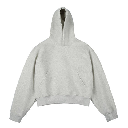 Solid Boxy Pullover Hoodie Gray product image