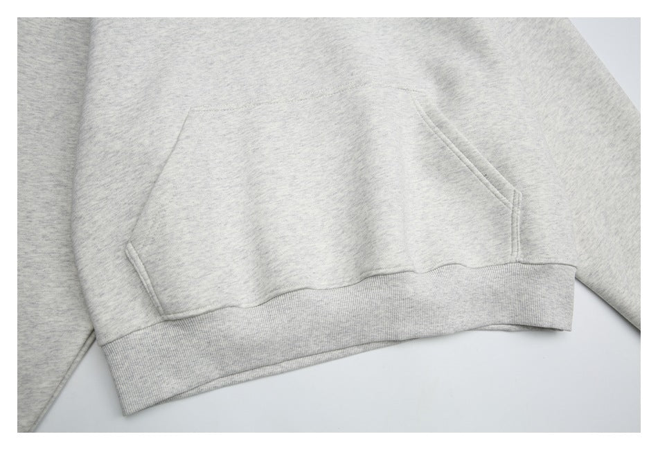 Solid Boxy Pullover Hoodie detail image 5