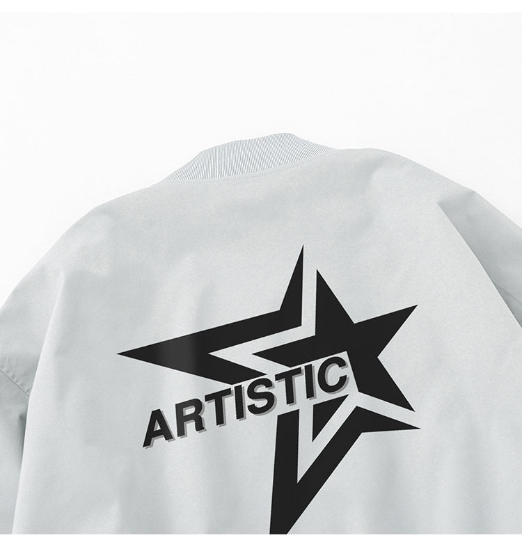 Artistic Star | Oversized Graphic Bomber Jacket