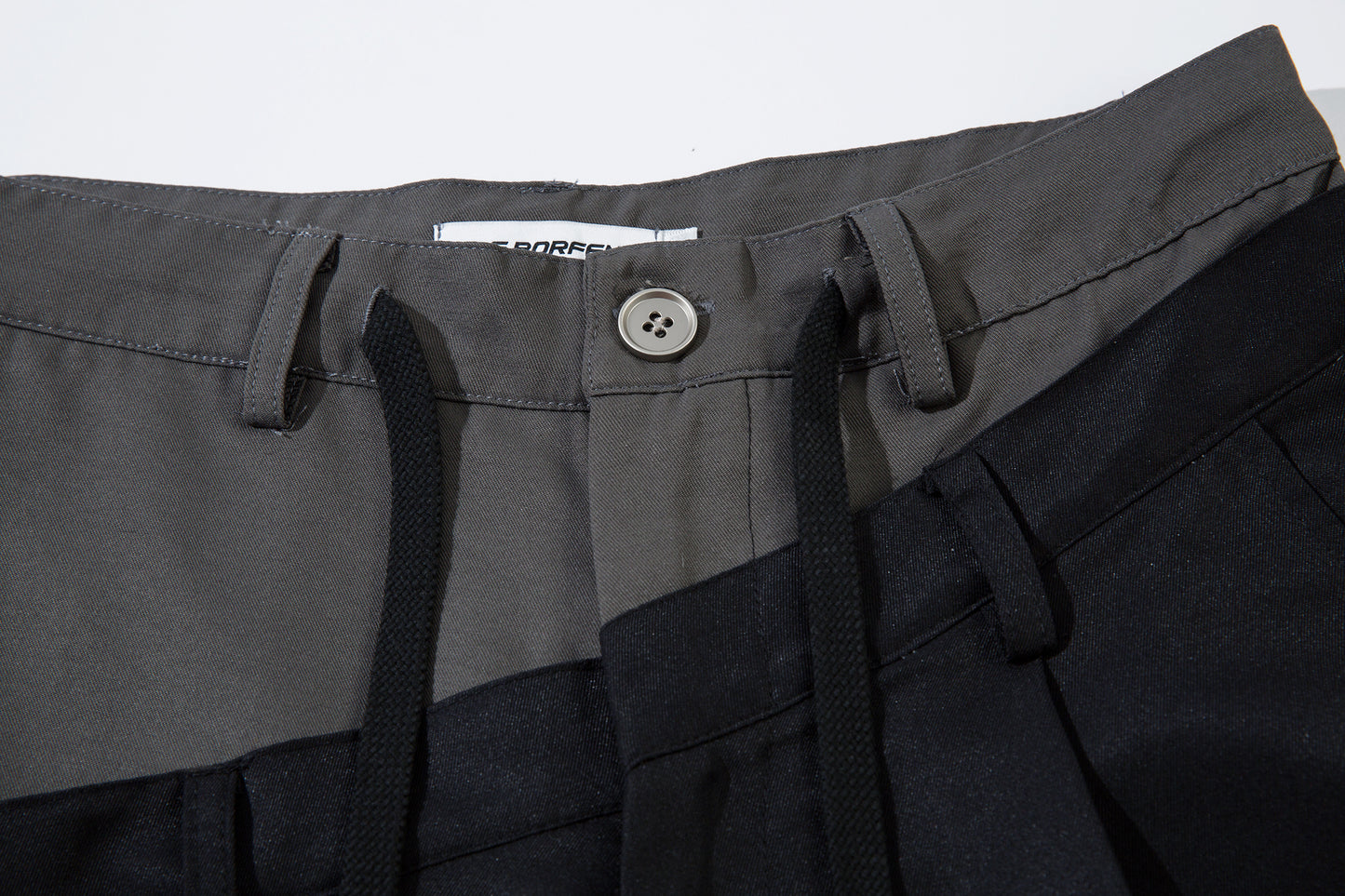 Men's Wide-Legged Black Trousers - Santo 