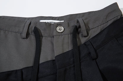 Men's Wide-Legged Black Trousers - Santo 