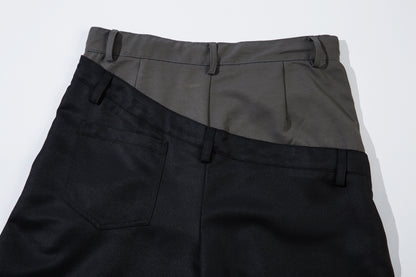 Men's Wide-Legged Black Trousers - Santo 