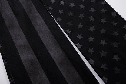 Striped Star Baggy Barrel Jeans detail image 6