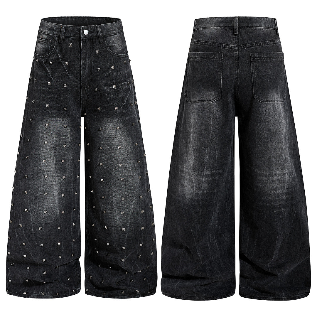 Studded Washed Jeans detail image 3