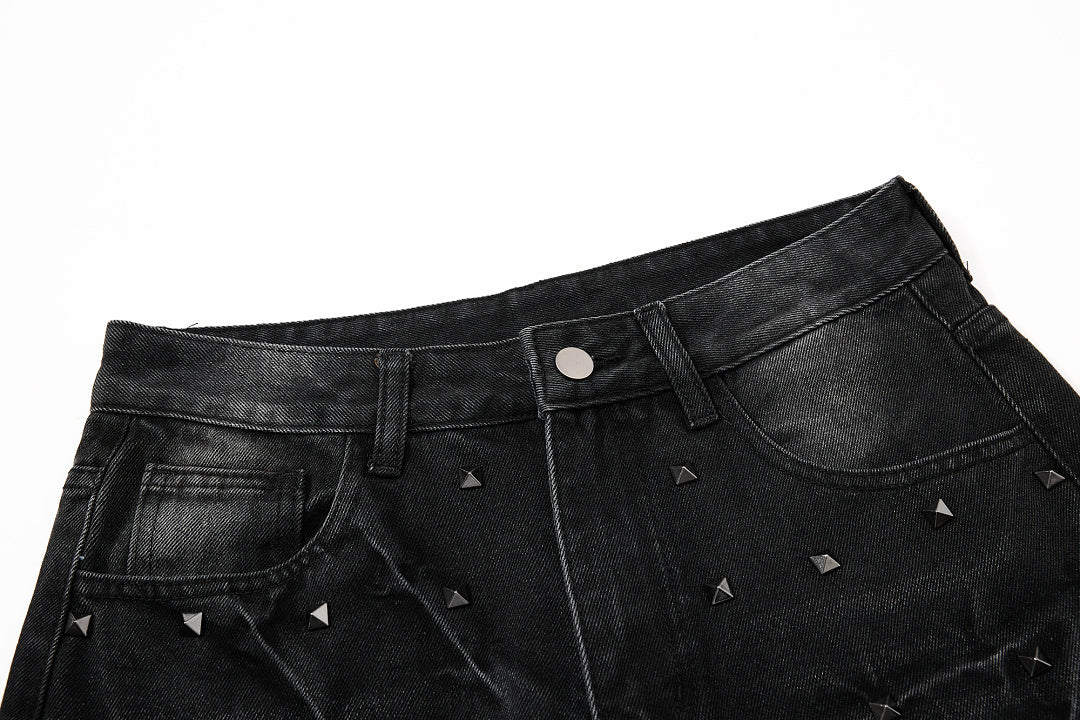 Studded Washed Jeans detail image 4